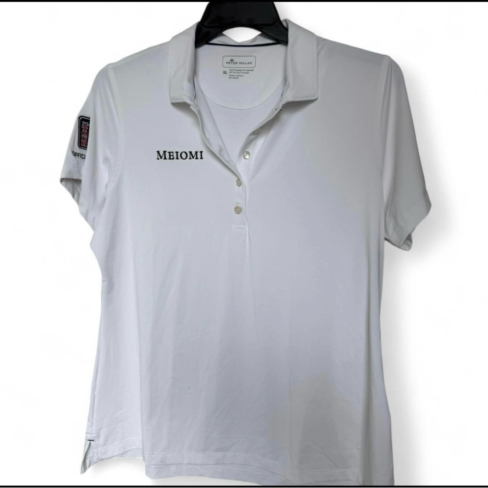 Peter Millar Women’s XL Golf Polo Shirt UPF 50+ Meiomi Wine PGA Tour Performance